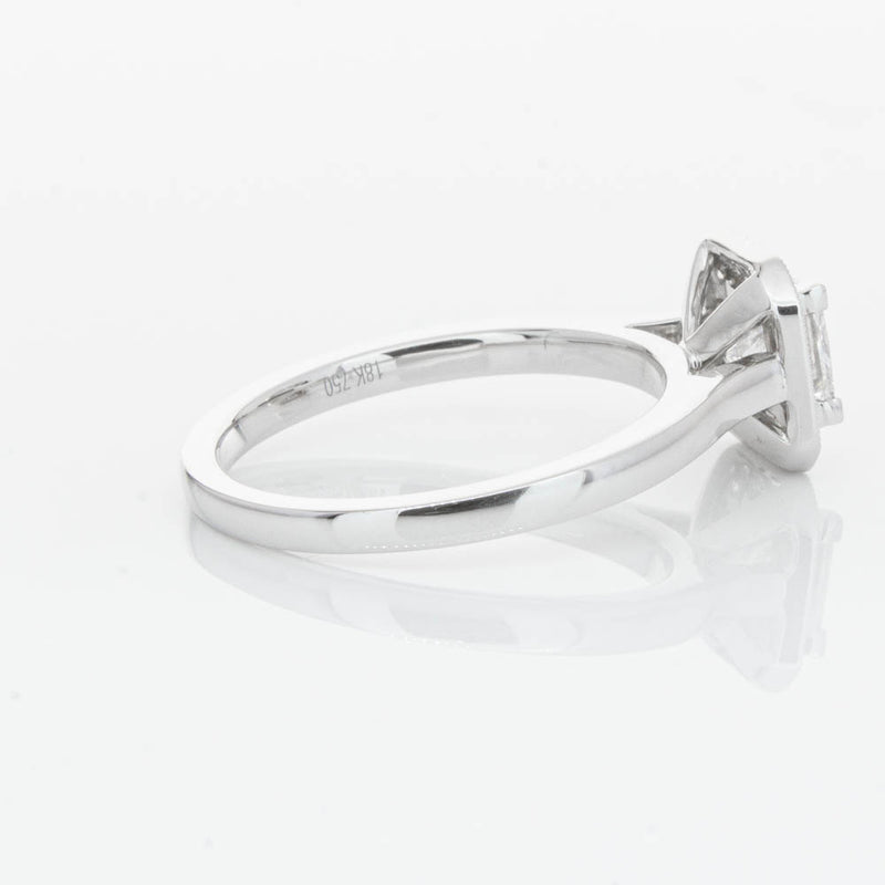 18ct White Gold Princess Cut Diamond Ring-Ring-Walker & Hall