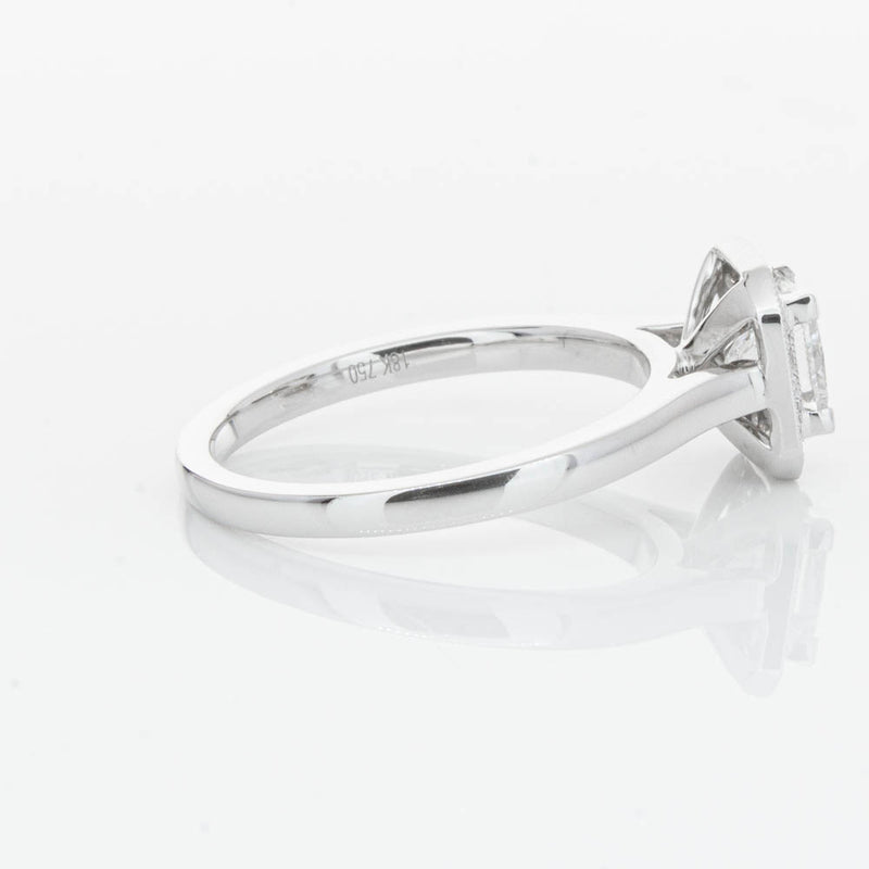 18ct White Gold Princess Cut Diamond Ring-Ring-Walker & Hall
