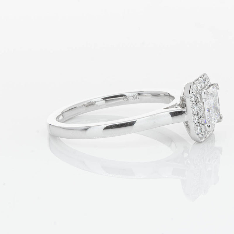 18ct White Gold Princess Cut Diamond Ring-Ring-Walker & Hall