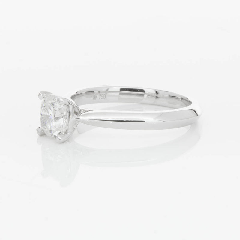 18ct White Gold 1.03ct Cushion Cut Diamond Venetian Ring-Ring-Walker & Hall