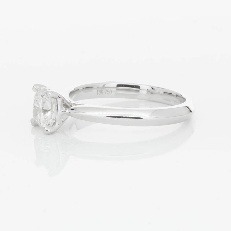 18ct White Gold 1.03ct Cushion Cut Diamond Venetian Ring-Ring-Walker & Hall