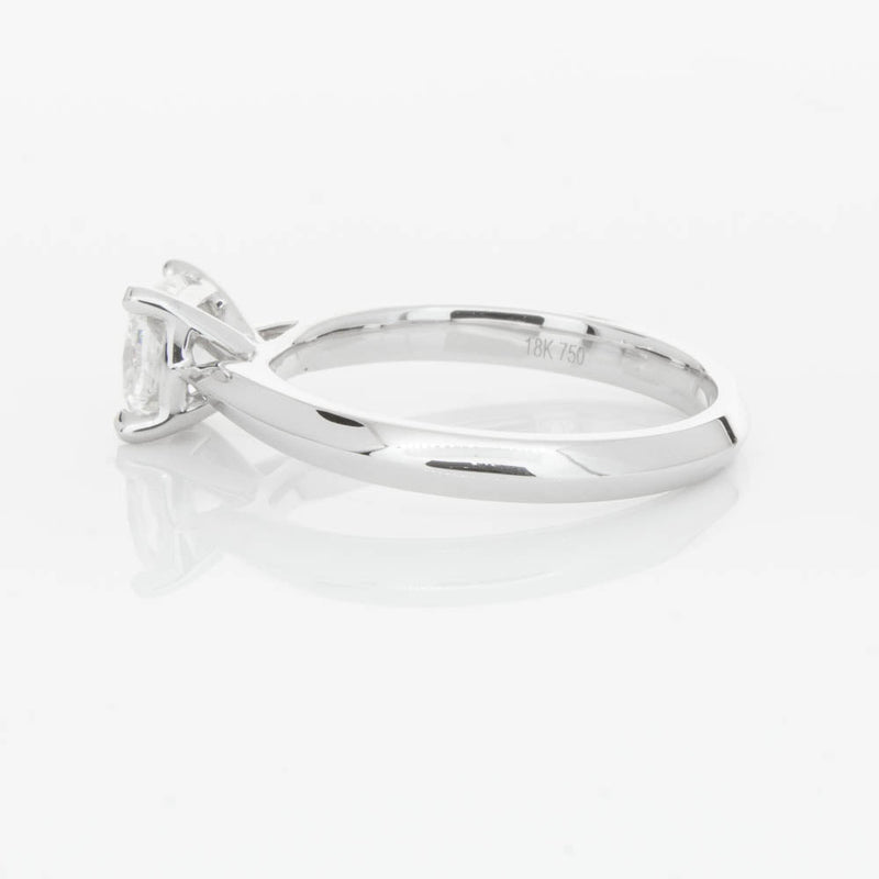 18ct White Gold 1.03ct Cushion Cut Diamond Venetian Ring-Ring-Walker & Hall