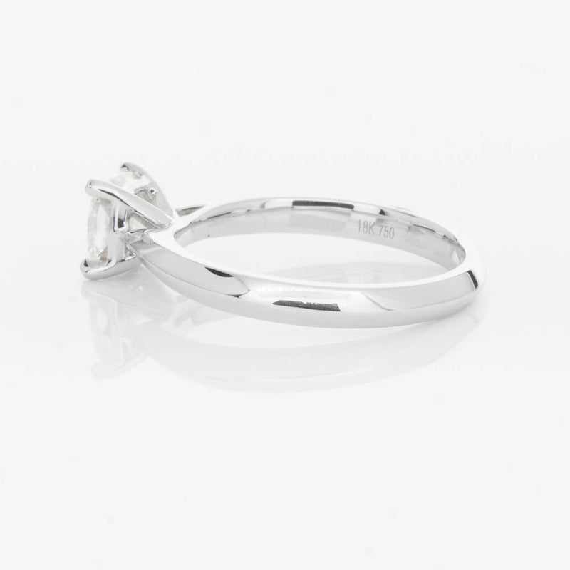 18ct White Gold 1.03ct Cushion Cut Diamond Venetian Ring-Ring-Walker & Hall