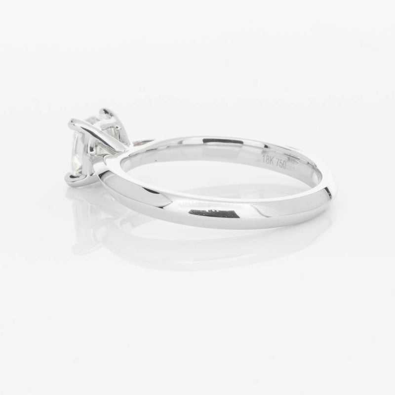 18ct White Gold 1.03ct Cushion Cut Diamond Venetian Ring-Ring-Walker & Hall