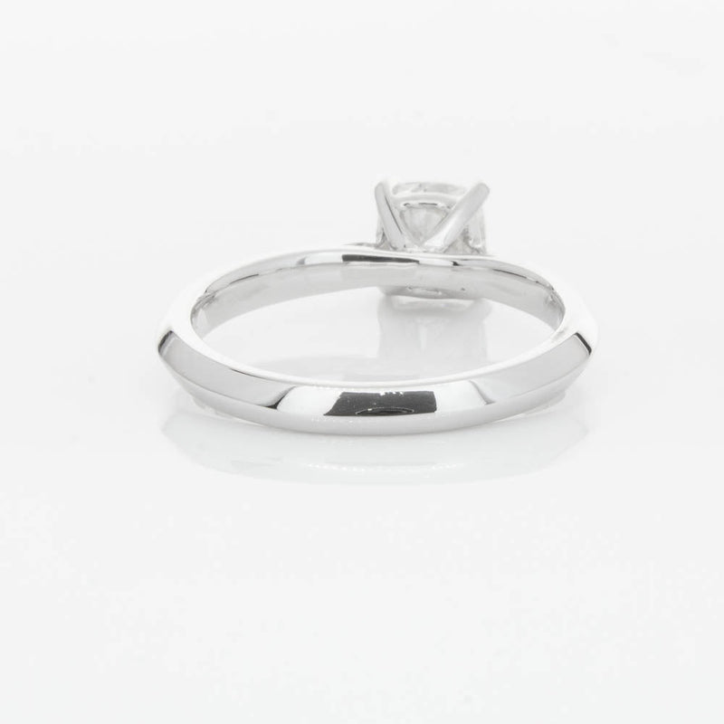 18ct White Gold 1.03ct Cushion Cut Diamond Venetian Ring-Ring-Walker & Hall