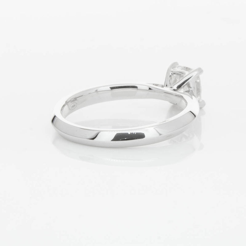 18ct White Gold 1.03ct Cushion Cut Diamond Venetian Ring-Ring-Walker & Hall
