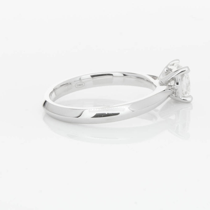 18ct White Gold 1.03ct Cushion Cut Diamond Venetian Ring-Ring-Walker & Hall