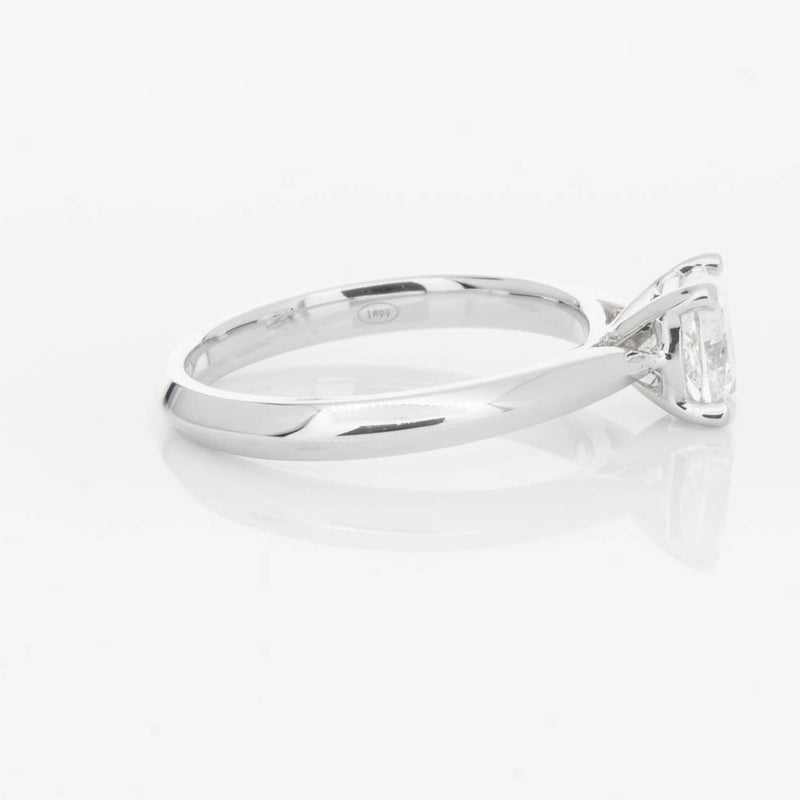 18ct White Gold 1.03ct Cushion Cut Diamond Venetian Ring-Ring-Walker & Hall