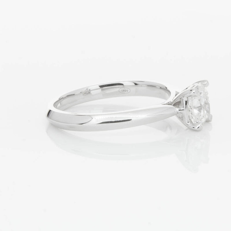 18ct White Gold 1.03ct Cushion Cut Diamond Venetian Ring-Ring-Walker & Hall