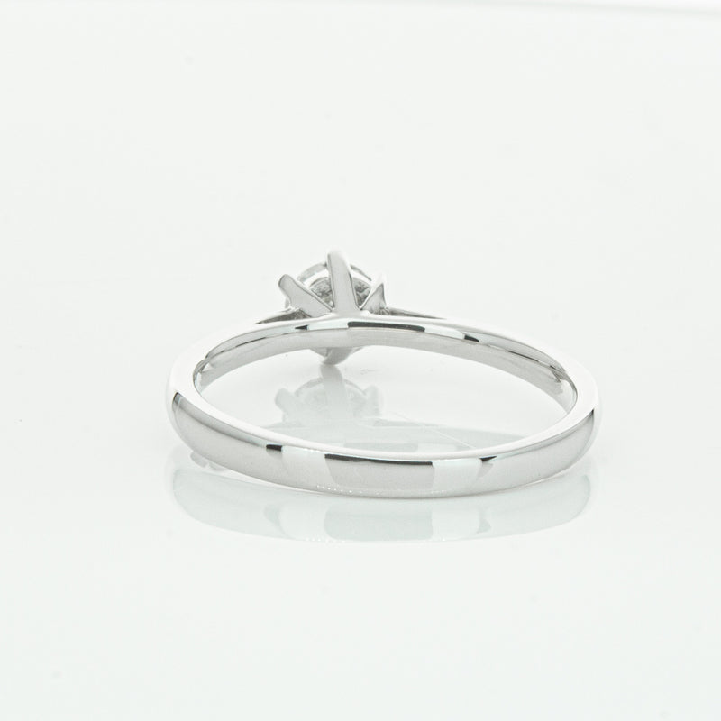 14ct White Gold .40ct Diamond Lunette Ring-Ring-Walker & Hall