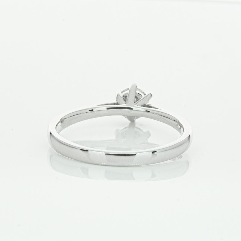 14ct White Gold .40ct Diamond Lunette Ring-Ring-Walker & Hall