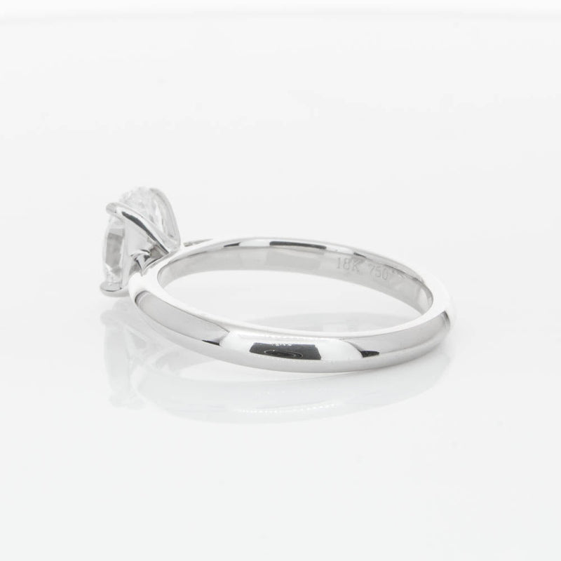 18ct White Gold 1.00ct Oval Cut Diamond Venetian Ring-Ring-Walker & Hall