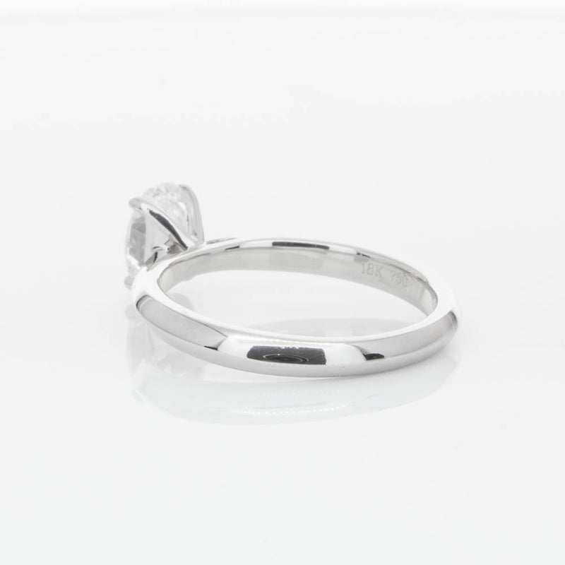 18ct White Gold 1.00ct Oval Cut Diamond Venetian Ring-Ring-Walker & Hall