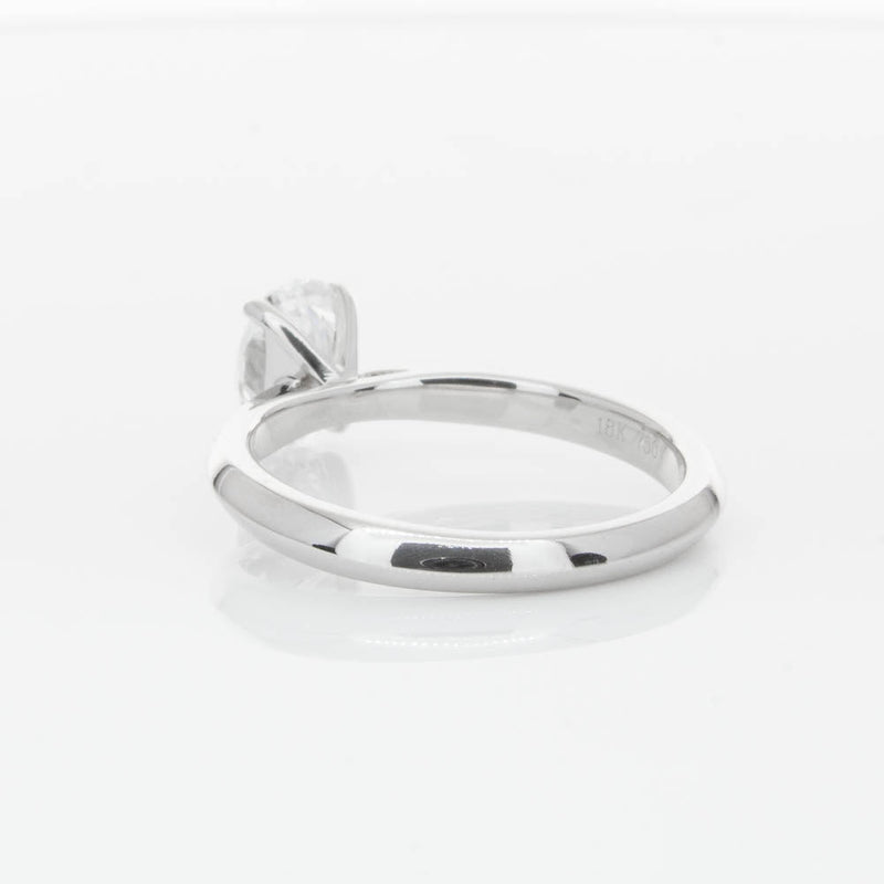 18ct White Gold 1.00ct Oval Cut Diamond Venetian Ring-Ring-Walker & Hall