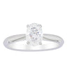18ct White Gold 1.00ct Oval Cut Diamond Venetian Ring-Ring-Walker & Hall