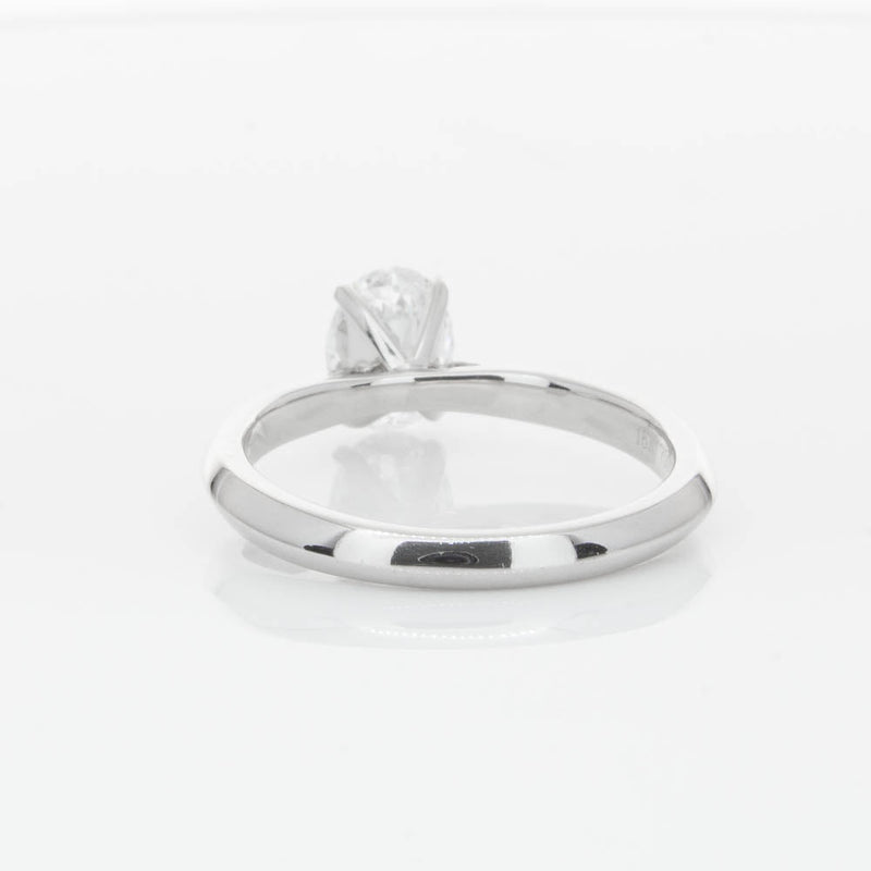 18ct White Gold 1.00ct Oval Cut Diamond Venetian Ring-Ring-Walker & Hall