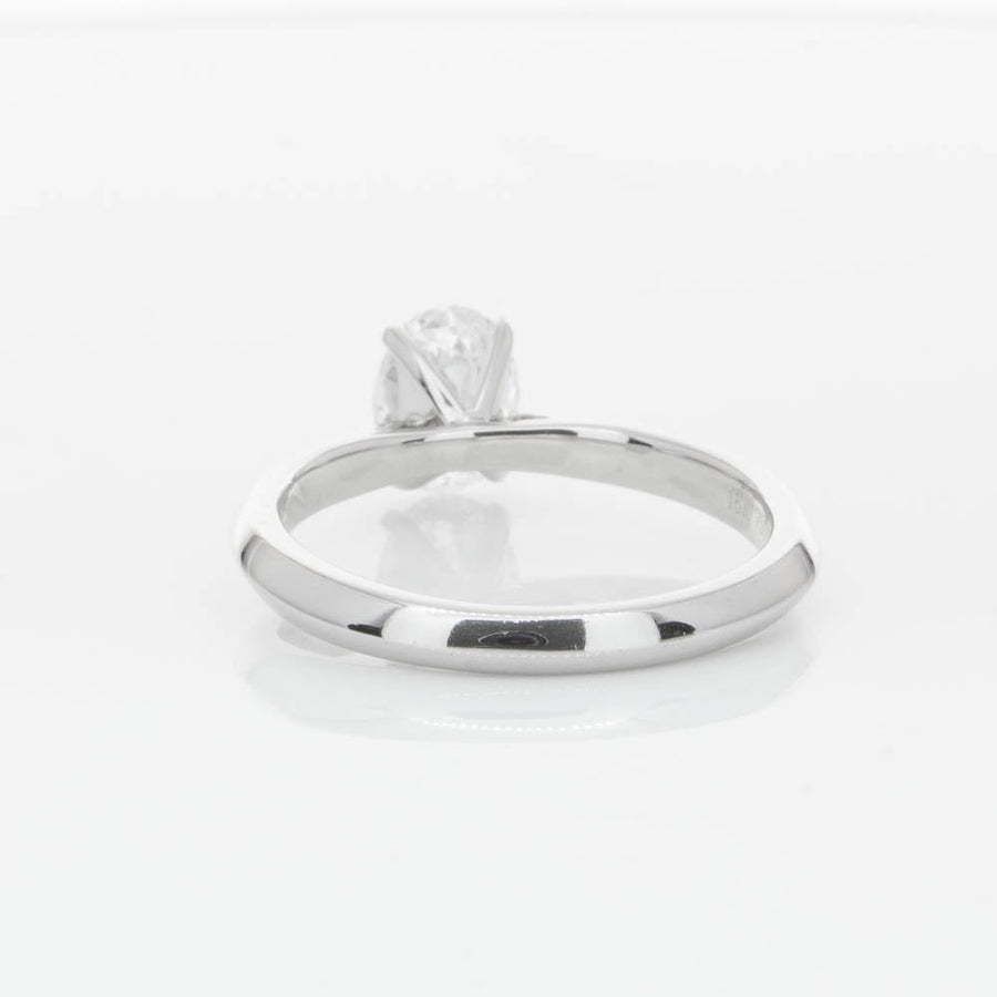 18ct White Gold 1.00ct Oval Cut Diamond Venetian Ring-Ring-Walker & Hall