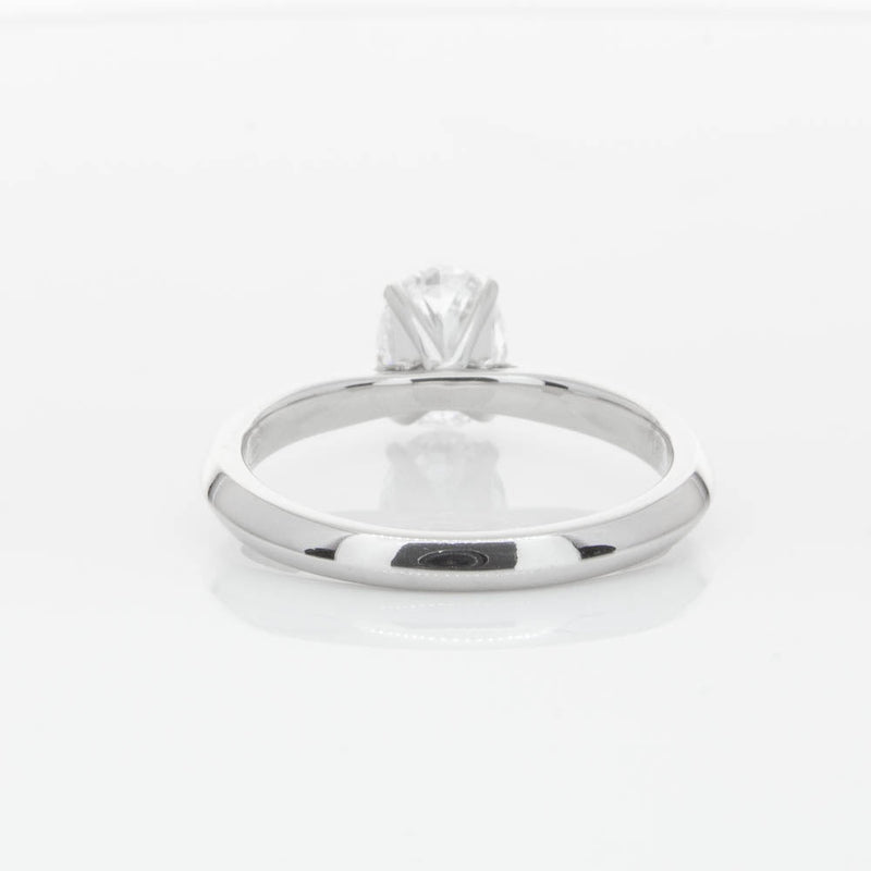18ct White Gold 1.00ct Oval Cut Diamond Venetian Ring-Ring-Walker & Hall