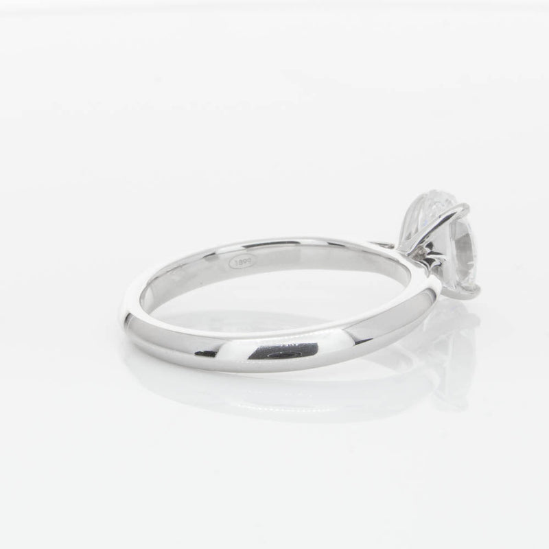 18ct White Gold 1.00ct Oval Cut Diamond Venetian Ring-Ring-Walker & Hall