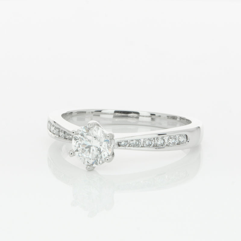 Platinum .59ct Diamond Avalon Ring-Ring-Walker & Hall