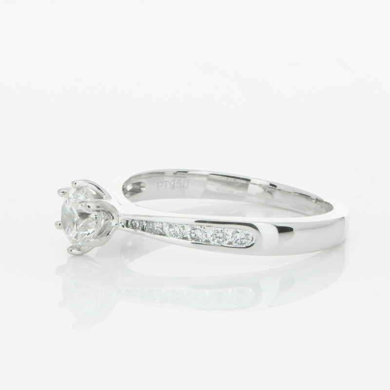 Platinum .59ct Diamond Avalon Ring-Ring-Walker & Hall