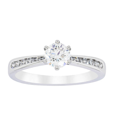 Platinum .59ct Diamond Avalon Ring-Ring-Walker & Hall