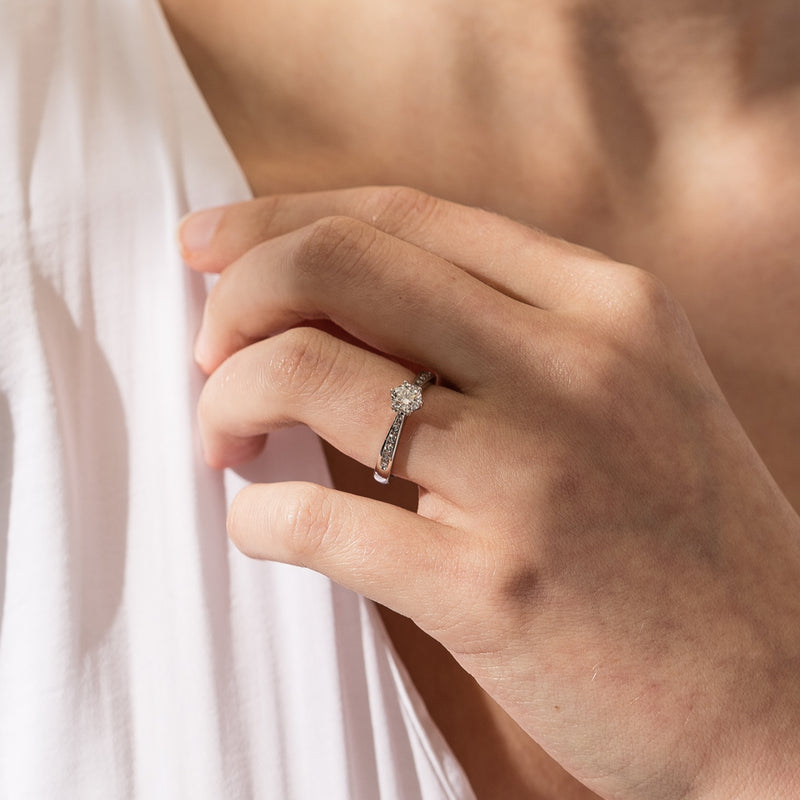 Platinum .59ct Diamond Avalon Ring-Ring-Walker & Hall