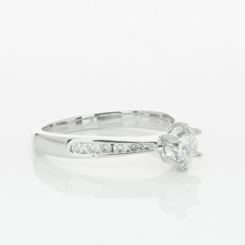 Platinum .59ct Diamond Avalon Ring-Ring-Walker & Hall