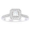 18ct White Gold .41ct Princess Cut Diamond Mandalay Ring-Ring-Walker & Hall