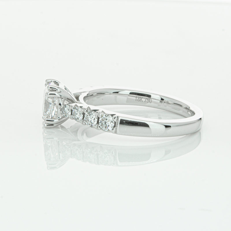 18ct White Gold 1.29ct Cushion Cut Diamond Phoenix Ring-Ring-Walker & Hall