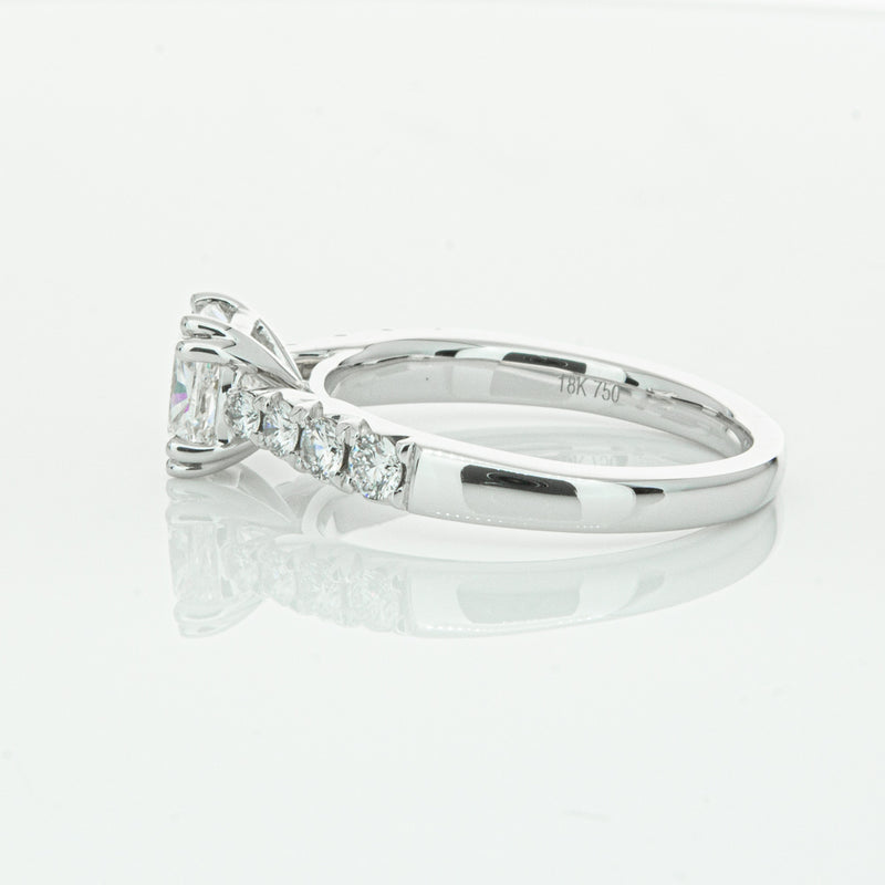 18ct White Gold 1.29ct Cushion Cut Diamond Phoenix Ring-Ring-Walker & Hall