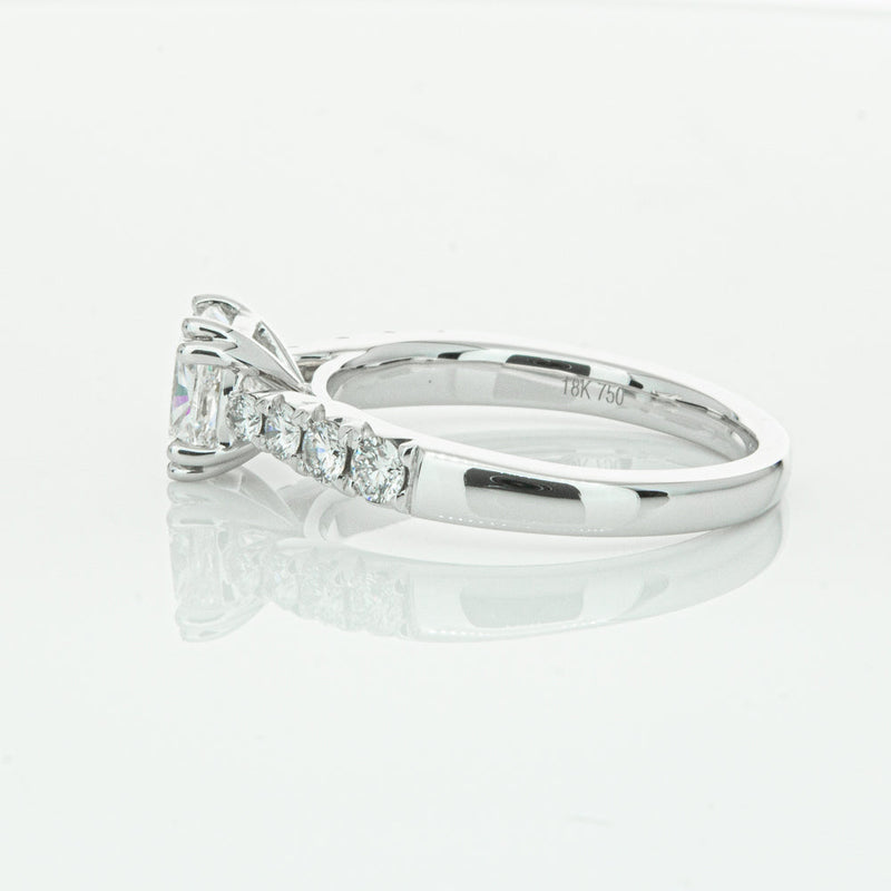 18ct White Gold 1.29ct Cushion Cut Diamond Phoenix Ring-Ring-Walker & Hall