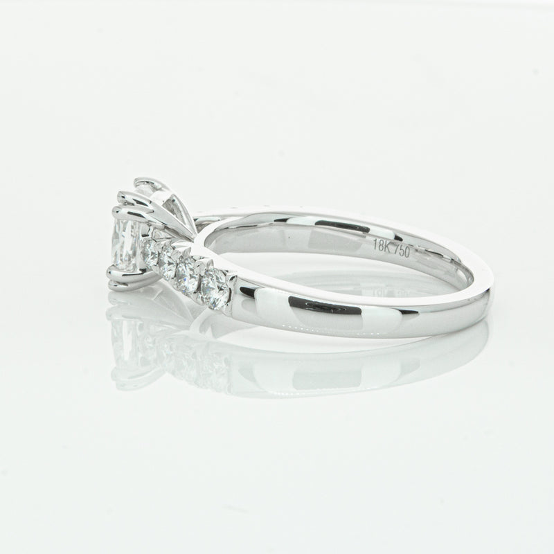 18ct White Gold 1.29ct Cushion Cut Diamond Phoenix Ring-Ring-Walker & Hall