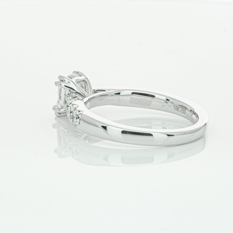 18ct White Gold 1.29ct Cushion Cut Diamond Phoenix Ring-Ring-Walker & Hall