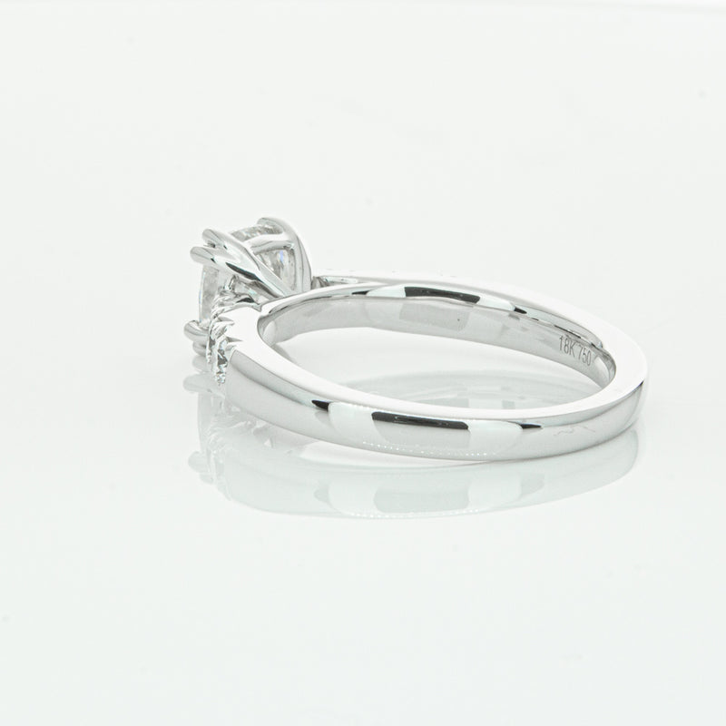 18ct White Gold 1.29ct Cushion Cut Diamond Phoenix Ring-Ring-Walker & Hall