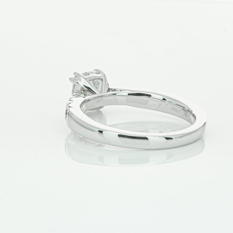 18ct White Gold 1.29ct Cushion Cut Diamond Phoenix Ring-Ring-Walker & Hall