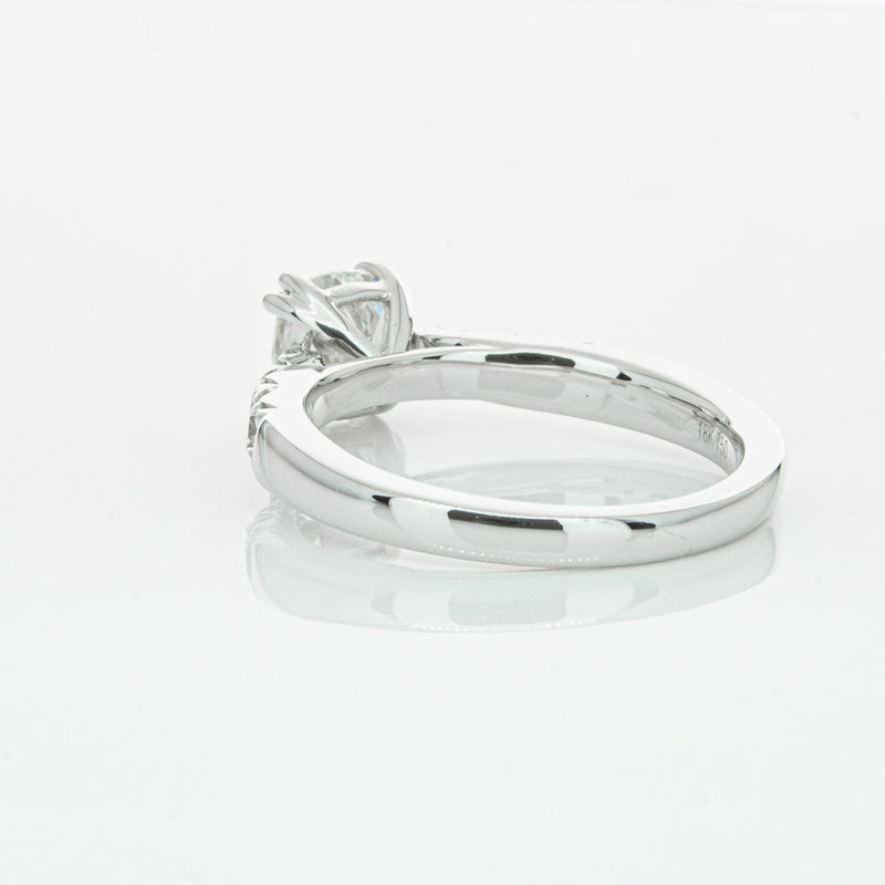 18ct White Gold 1.29ct Cushion Cut Diamond Phoenix Ring-Ring-Walker & Hall