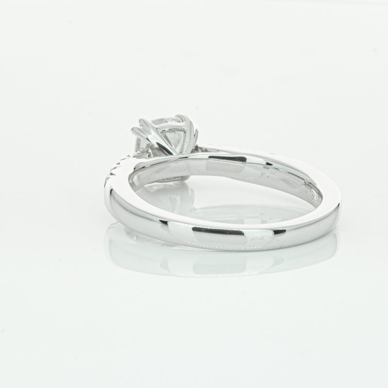 18ct White Gold 1.29ct Cushion Cut Diamond Phoenix Ring-Ring-Walker & Hall