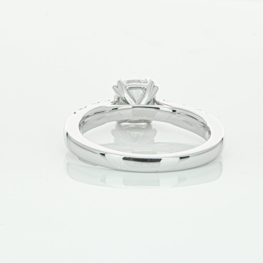 18ct White Gold 1.29ct Cushion Cut Diamond Phoenix Ring-Ring-Walker & Hall