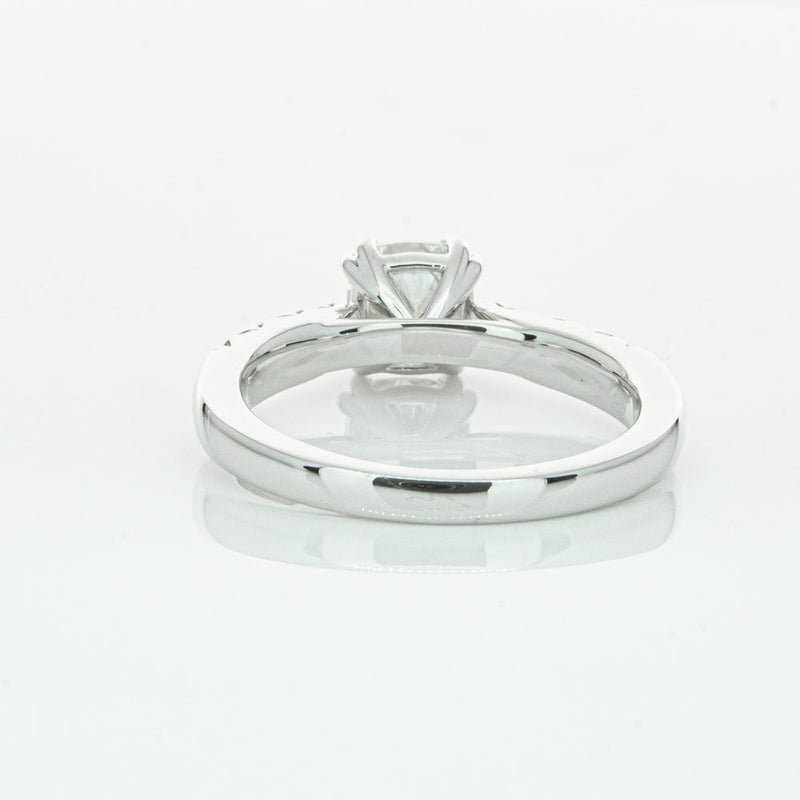 18ct White Gold 1.29ct Cushion Cut Diamond Phoenix Ring-Ring-Walker & Hall