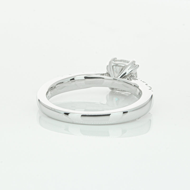 18ct White Gold 1.29ct Cushion Cut Diamond Phoenix Ring-Ring-Walker & Hall