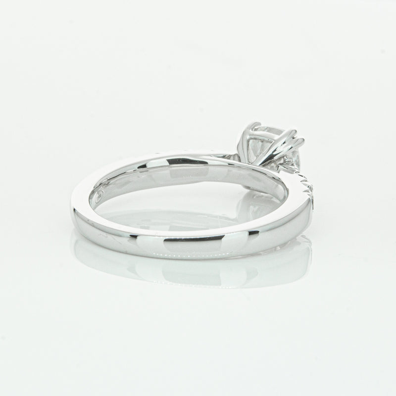 18ct White Gold 1.29ct Cushion Cut Diamond Phoenix Ring-Ring-Walker & Hall