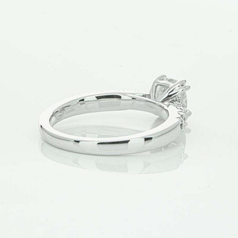 18ct White Gold 1.29ct Cushion Cut Diamond Phoenix Ring-Ring-Walker & Hall