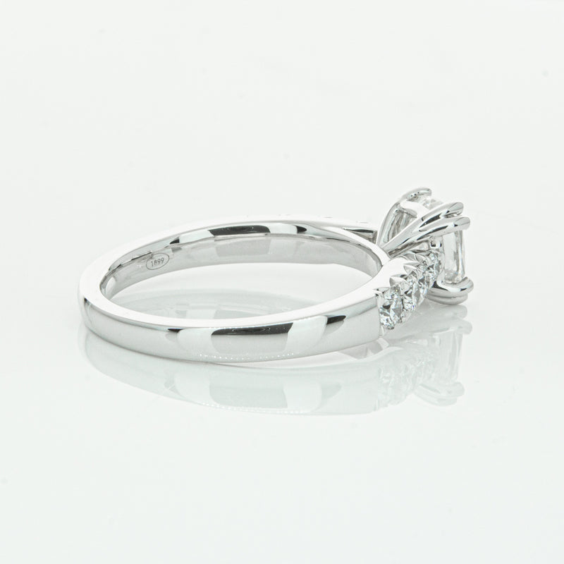 18ct White Gold 1.29ct Cushion Cut Diamond Phoenix Ring-Ring-Walker & Hall