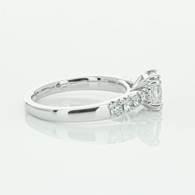 18ct White Gold 1.29ct Cushion Cut Diamond Phoenix Ring-Ring-Walker & Hall