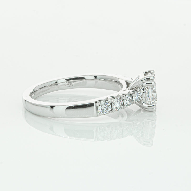 18ct White Gold 1.29ct Cushion Cut Diamond Phoenix Ring-Ring-Walker & Hall