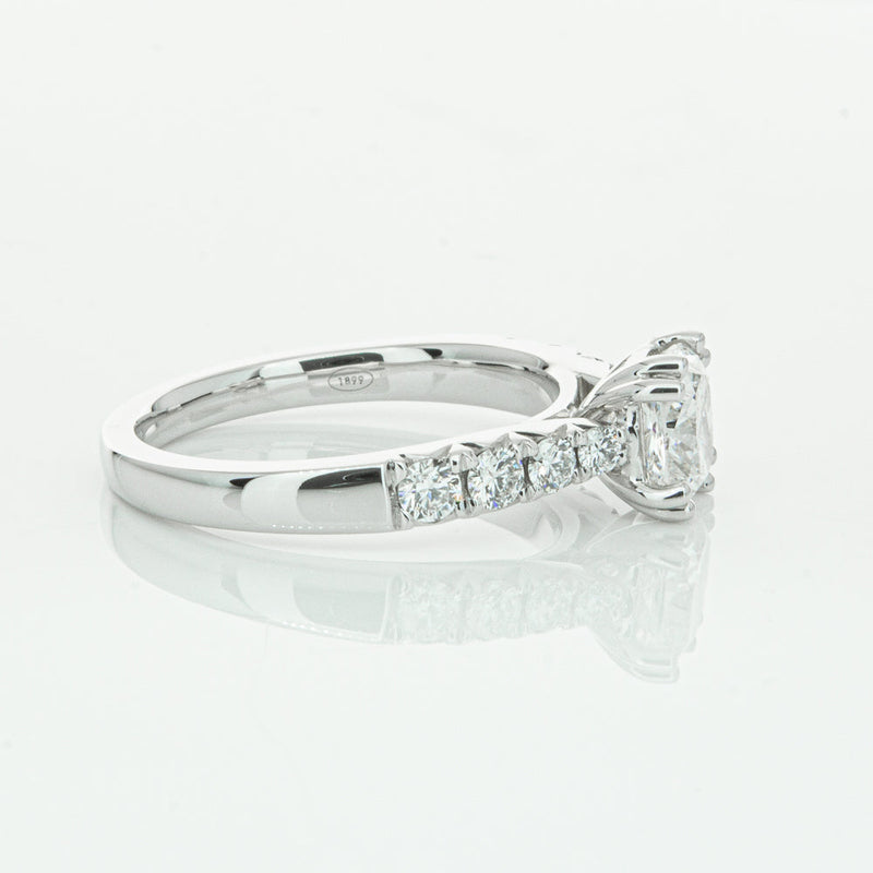 18ct White Gold 1.29ct Cushion Cut Diamond Phoenix Ring-Ring-Walker & Hall