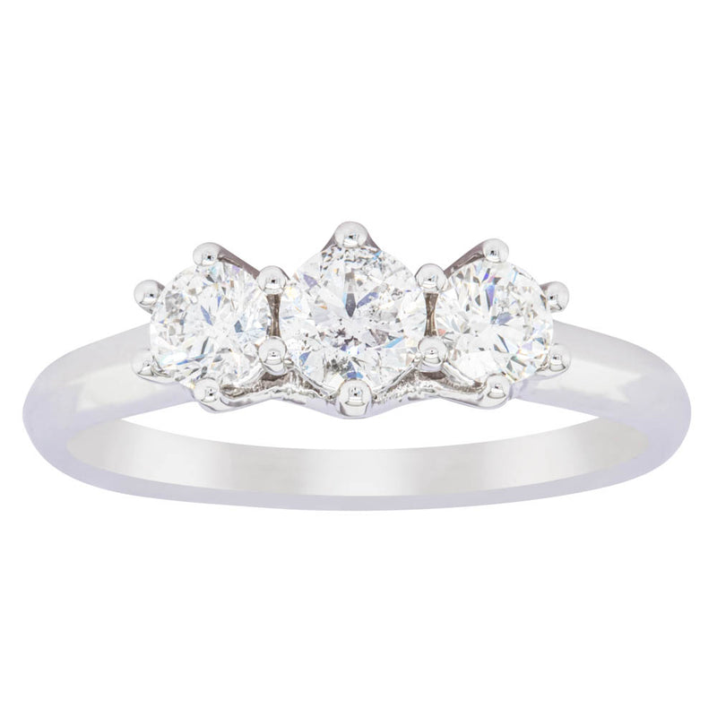 14ct White Gold .70ct Diamond Charis Ring-Ring-Walker & Hall