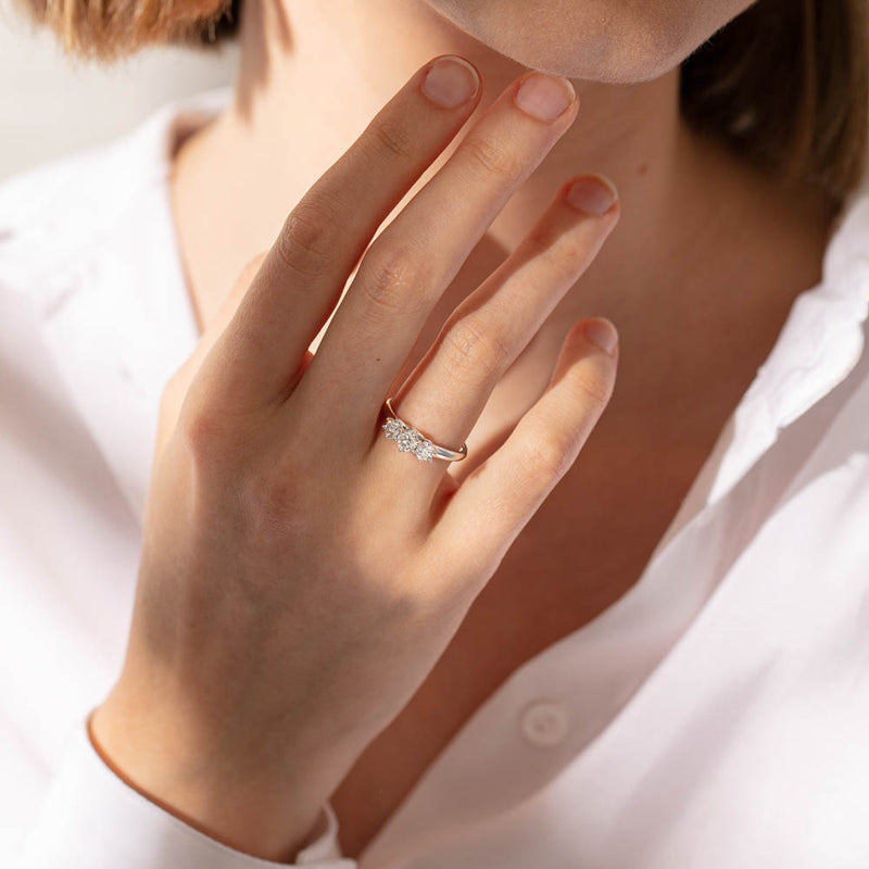 14ct White Gold .70ct Diamond Charis Ring-Ring-Walker & Hall