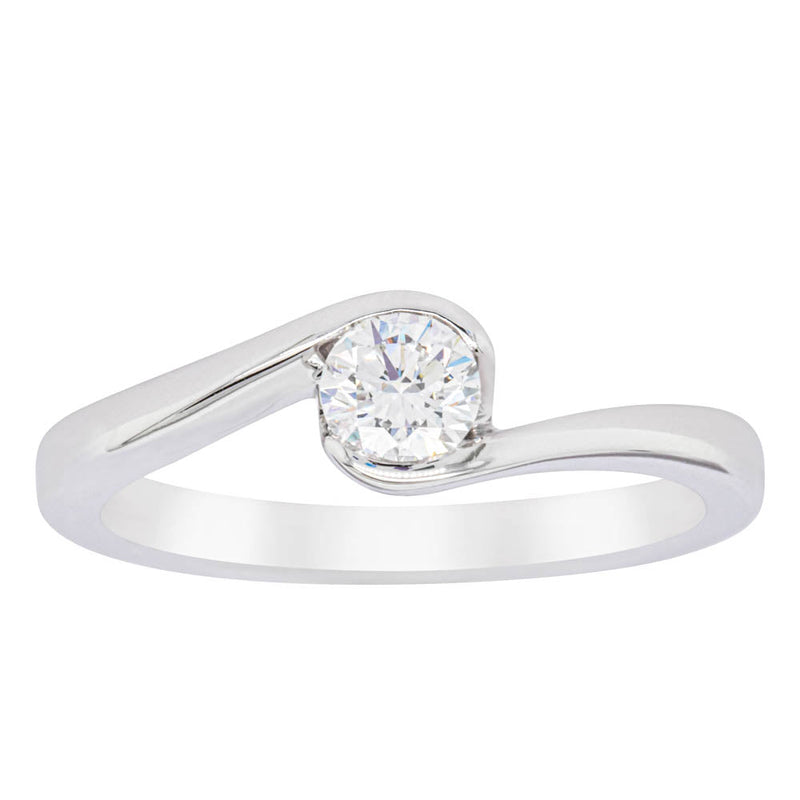 Platinum Diamond Embrace Ring-Ring-Walker & Hall
